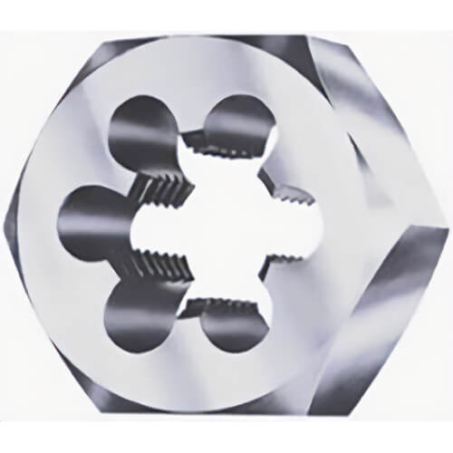 Qualtech HEX3410 3/4-10 Hex Rethreading Die, Carbon Steel