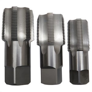 Qualtech POUCSNPT3 Pipe Tap Set, Right Hand Cutting, Taper Chamfer