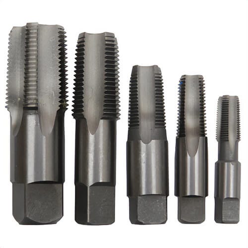 Qualtech POUCSNPT5 Pipe Tap Set, Right Hand Cutting, Taper Chamfer