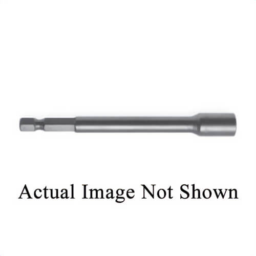 Qualtool MSHL 1/4-6 Extra Long Magnetic Power Drive Nut Setter, Steel, 1/4 in Hex