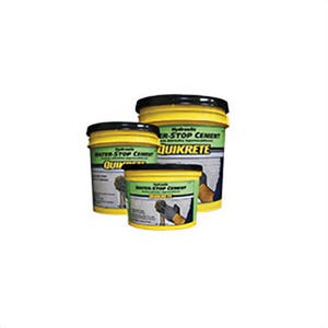 Quikrete® 112650 Hydraulic Water-Stop Cement, 50 lb Pail, Solid/Granular Form, Gray to Gray-Brown
