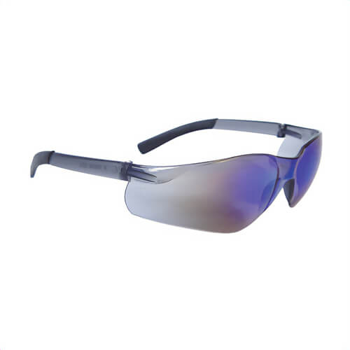 Radians® AT1-70 Rad-Atac™ Lightweight Safety Eyewear, Hard Coat/Impact-Resistant, Blue Mirror Lens, Half Framed Frame