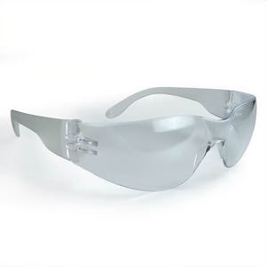 Radians® MR0110ID Mirage™ Lightweight Safety Eyewear, Hard Coat/Impact-Resistant, Clear Lens, Frameless/Wrap Around Frame, Clear