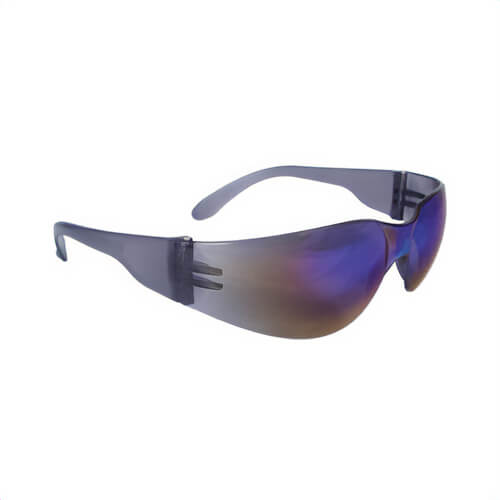 Radians® MR01R0ID Mirage™ Lightweight Safety Eyewear, Hard Coat/Impact-Resistant, Rainbow Mirror Lens, Frameless/Wrap Around Frame, Rainbow Mirror