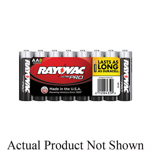 Rayovac® ALAA-8J Battery, Alkaline, Ultra Pro™ Series, 1.5 VDC V Nominal, AA, Mercury-Free