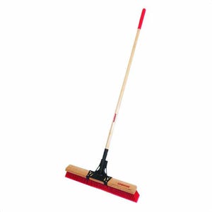 Razor-Back® BR24MU16 Super Socket Multi-Surface Push Broom, 66 in OAL, 24 in W Sweep Face, Poly Bristle