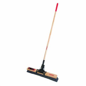 Razor-Back® BR24SM15 Super Socket Smooth Surface Push Broom, 66 in OAL, 24 in W Sweep Face, Poly Bristle