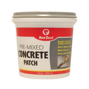 Red Devil® 0644 Pre-Mixed Concrete Patch, 1 qt Tub, Gray, >200°F Flash