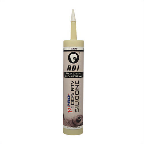 Red Devil® RD PRO® 08162I Industrial Grade RTV Silicone Sealant, 10.1 oz Cartridge, Almond, Proprietary Siloxane Blend Base