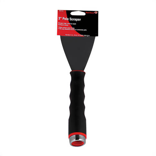 Red Devil® 3015 Lightweight Pole Scraper, High Carbon Steel Straight Blade, 3 in W Blade, Polypropylene Handle