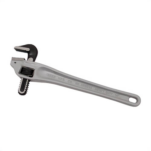 Reed ARWO14 Heavy Duty Offset Pipe Wrench, 1/4 to 2 in, 14 in OAL, Hook Jaw, Titanium Aluminum Alloy Handle, 2 in Jaw, 90° Offset
