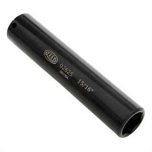 Reed EDS15 Deep Extended Hex Socket, 15/16 in Socket, 6.5 in OAL, Zinc/Black Chromate