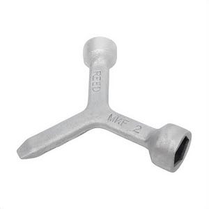 Reed MKF2 Meter Curb Box Key, 5-1/2 in OAL, For Use With: Ford Large and Standard Pentagon, Iron, Satin