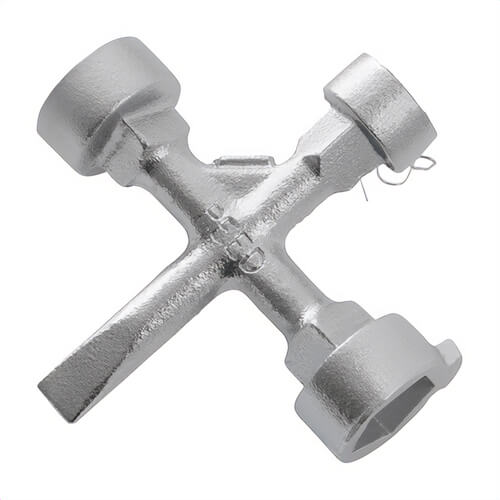 Reed MKH10820 Meter Curb Box Key, 5 in OAL, For Use with Mueller® 2 Large and 1 Standard Pentagon