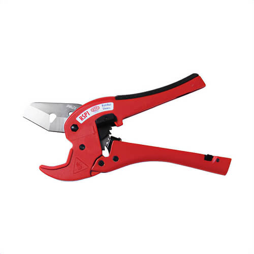 Reed RSP1 Ratchet Shear, 1-1/4 in IPS Nominal Capacity, 42 mm OD Pipe Capacity, Steel Blade, 8-3/4 in OAL, Aluminum Body