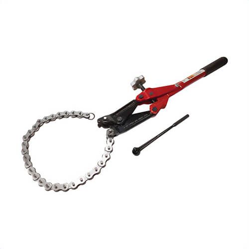 Reed SC49-8 Ratchet Soil Pipe Cutter, 1-1/2 to 8 in Nominal Capacity, 26 in Overall Length, Red/Black