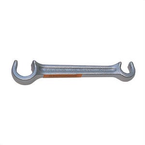 Reed VW10 Valve Wheel Wrench, 11/16 in and 1 in Wrench Opening, Double End Wrench, 10 in OAL, Forged Steel