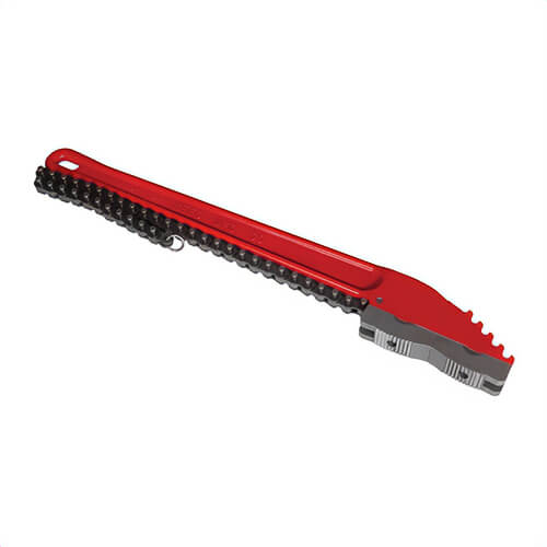 Reed WA72 Heavy Duty Chain Wrench, 2-1/2 to 12 in Pipe, 46 in OAL, Dual Reversible Jaw, 13 in Max OD