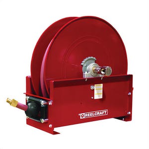 Reelcraft® E9450 OLPBW 9,000 Medium Pressure Ultimate Duty Hose Reel with Hose, 1 in ID x 1-3/8 in OD x 50 ft L Hose