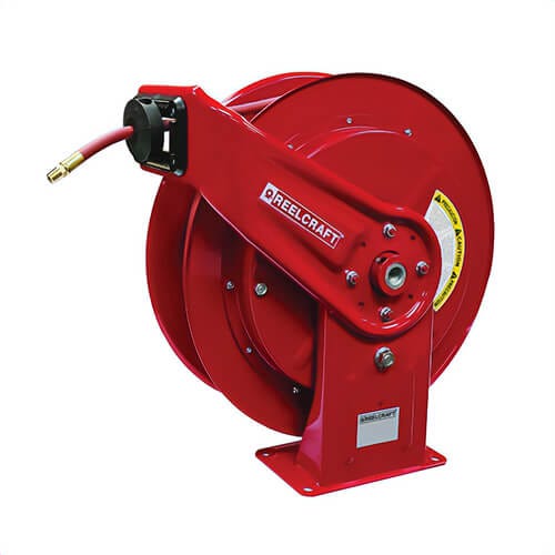 Reelcraft® HD78050 OLP HD70,000 Heavy Duty Mobile Base Low Pressure Air/Water Hose Reel with Hose, 300 psi pressure