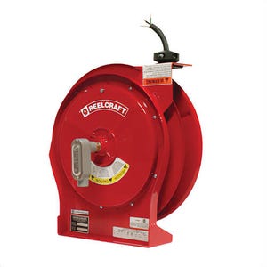 Reelcraft® L 5550 124 x L 5000 Light Cord Reel with SEOOW Cord, 600 VAC, 16 A, 50 ft L Cord, 12 AWG Conductor