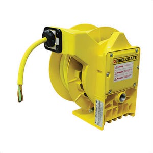 Reelcraft® L NM450 123 x Spring Retractable Cord Reel with SOW Cord, 600 VAC, 18 A, 50 ft L Cord, 12 AWG Conductor