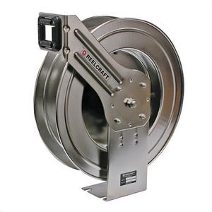 Reelcraft® LC800 OLS LC Series Medium Duty Hose Reel, 1/2 in ID x 3/4 in OD x 50 ft L Hose, 300 psi Pressure, Import
