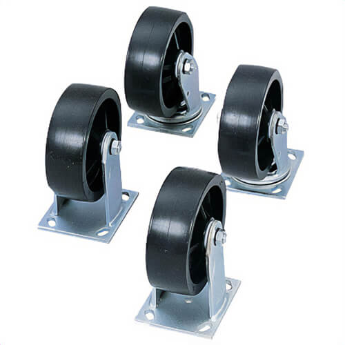 Revvo TFG 150 RP1G G Series Fixed Medium Duty Caster, 1200 lb Load, 6 in dia x 2 in W Wheel, Phenolic, 4-1/2 in L x 4 in W Plate