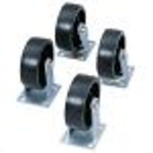 Revvo TFG 100 RP1G G Series Fixed Medium Duty Caster, 700 lb Load, 4 in dia x 2 in W Wheel, Phenolic, 4-1/2 in L x 4 in W Plate