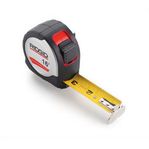 Ridgid® 20213 Measuring Tape, 16 ft L x 1-1/16 in W Blade, Steel, Imperial