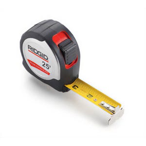 Ridgid® 20218 Magnetic Measuring Tape 625 with Belt Clip, 25 ft L x 3/8 in W Blade, SS, Imperial