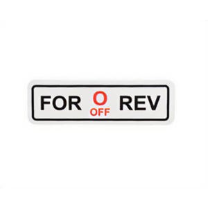 Ridgid® 23687 Forward-Off-Reverse Decal, for Use with Model K-6200 Drum Machine