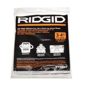 Ridgid® 23738 High Efficiency Dust Bag VF3501, for Use with 4 to 5 gal Wet and Dry Vacuum
