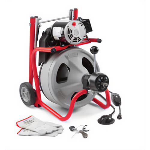Ridgid® 27008 Drum Drain Cleaning Machine Kit K-400, 1-1/2 to 3 in Drain Line, 1/3 hp, 115 VAC