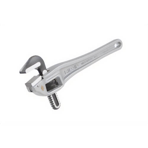 Ridgid® 31120 Offset Pipe Wrench 14, 2 in Pipe, 14 in OAL, Hook Jaw, Aluminum Handle, Standard Adjustment, Gray