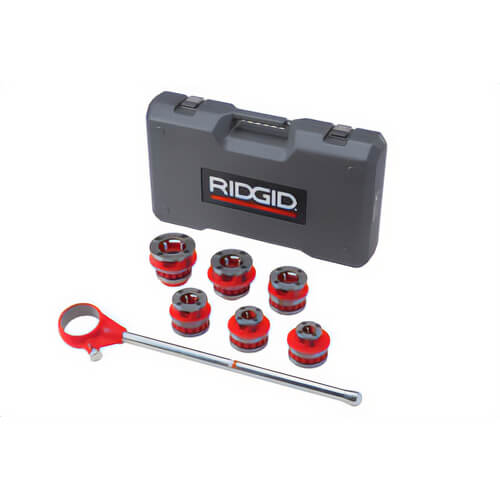 Ridgid® 36510 Ratchet Threader Set with Carrying Case, 1/2 to 2 in, NPSM thread