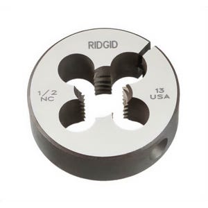 Ridgid® 38355 Bolt Threader Button Die, 1/2 in Pipe and Conduit, 1/2-13 UNC Thread, Right Hand Thread