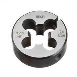 Ridgid® 38395 Manual Threader Button Die, 3/8-24 Pipe and Conduit, UNF Thread, Right Hand Thread, Alloy