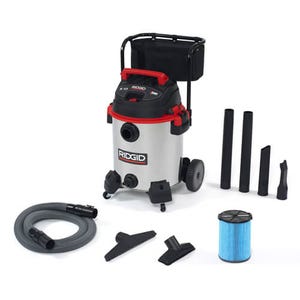 Ridgid® 50353 Wet and Dry Vacuum, 12 A, 16 gal Tank, 6.5 hp Power Rating, SS Housing