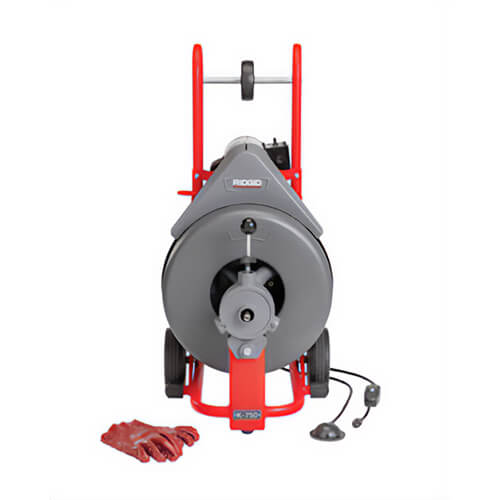 Ridgid® 51402 Drum Drain Cleaning Machine Kit K-750, 3 to 6 in Drain Line, 150 ft Max Run, 1/2 hp, 115 VAC