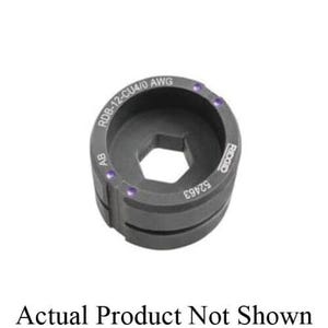 Ridgid® 52473 Crimping Die, Round, 12 ton Capacity, 300 kcmil Cable, Copper, Fully Closing Hex Crimp Profile