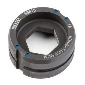 Ridgid® 53618R Round Crimping Tool Die, 400 kcmil Cable, Copper, 6 ton