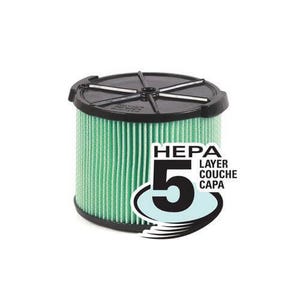 Ridgid® 54213 Filter VF3600, 0.3 Micron, for Use with Ridgid® 3 to 4.5 gal Wet Dry Vacuum, Paper