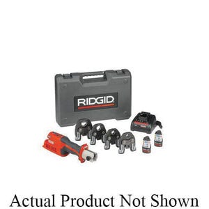 Ridgid® 57383 Compact Press Tool Kit, Kit, 12V, Li-Ion Battery, 5 sec Crimp Cycle Time/32000 Service Cycle Interval