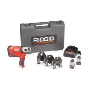 Ridgid® 57403 Compact Press Tool Kit with ProPress® 1/2 to 1 in Jaws, 12V, Li-Ion Battery