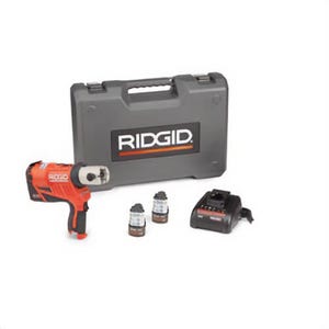Ridgid® 57413 Compact Press Tool Kit with out Jaws, 12V, Lithium Ion, 5 Sec Crimp Cycle Time/32000 Service Cycle Interval