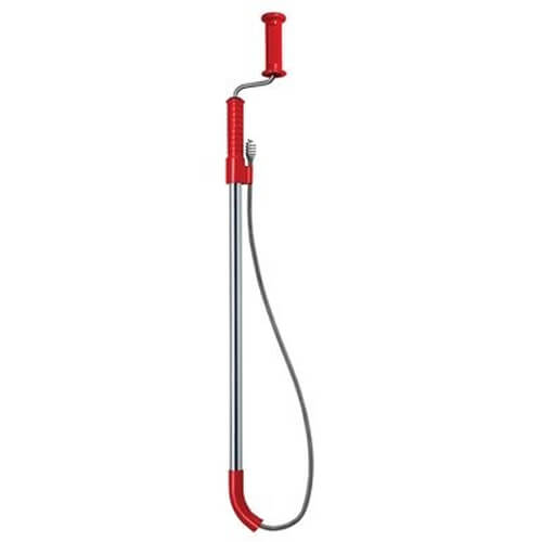 Ridgid® 59787 Heavy-Duty Toilet Auger K-3 with Bulb Head, Tri-Wrap Cable, 3 ft L Cable, Ergonomic Handle