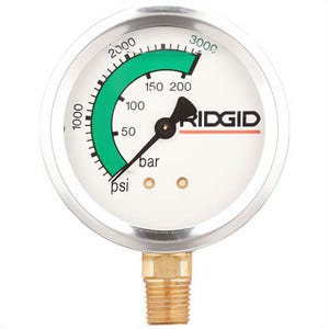 Ridgid® 66117 Pressure Gauge, for Use with Model KJ-3000/3100 Jetter