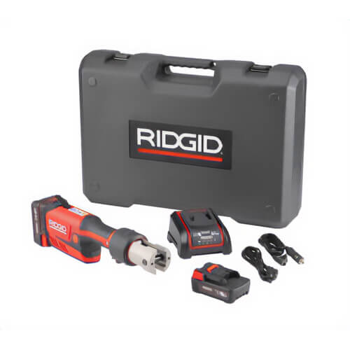 Ridgid® 67188 Battery Kit with o Jaws, Aluminum Alloy/Polyamide/Steel Alloy, 1-Handle, 480W, 23A, In-Line Shape, Red