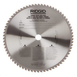 Ridgid® 71697 Circular Saw Blade 614, 12 in dia x 0.087 in Thick, 1 in Arbor, 60 Teeth